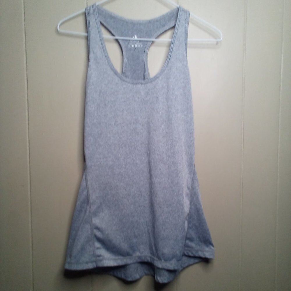 Icyzone Tank Top L Racer Back Active Workout Athletic Gray